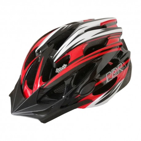 CASCO ADULTO ROSSO/NERO/BIANCO