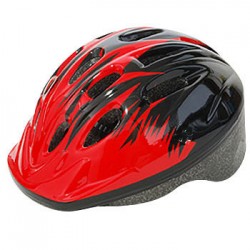 CASCO BAMBINO NERO-ROSSO